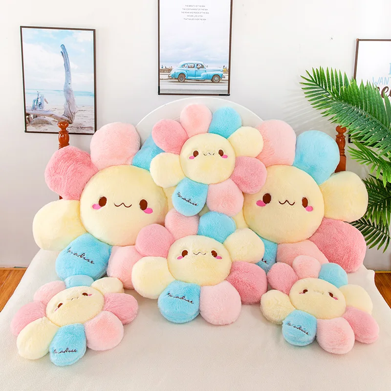 New Small Daisy Cushion Plush Toy Pillow Office Rabbit Hair Tatami Nap Pillow Car Pillow