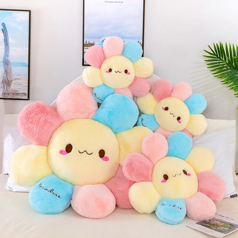 New Small Daisy Cushion Plush Toy Pillow Office Rabbit Hair Tatami Nap Pillow Car Pillow