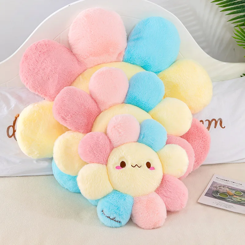 New Small Daisy Cushion Plush Toy Pillow Office Rabbit Hair Tatami Nap Pillow Car Pillow