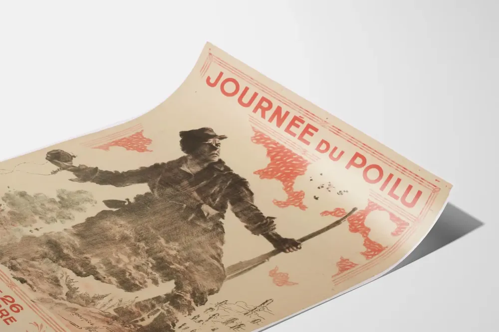 1915 Poilu-päivän juliste - historiallinen seinäkoriste