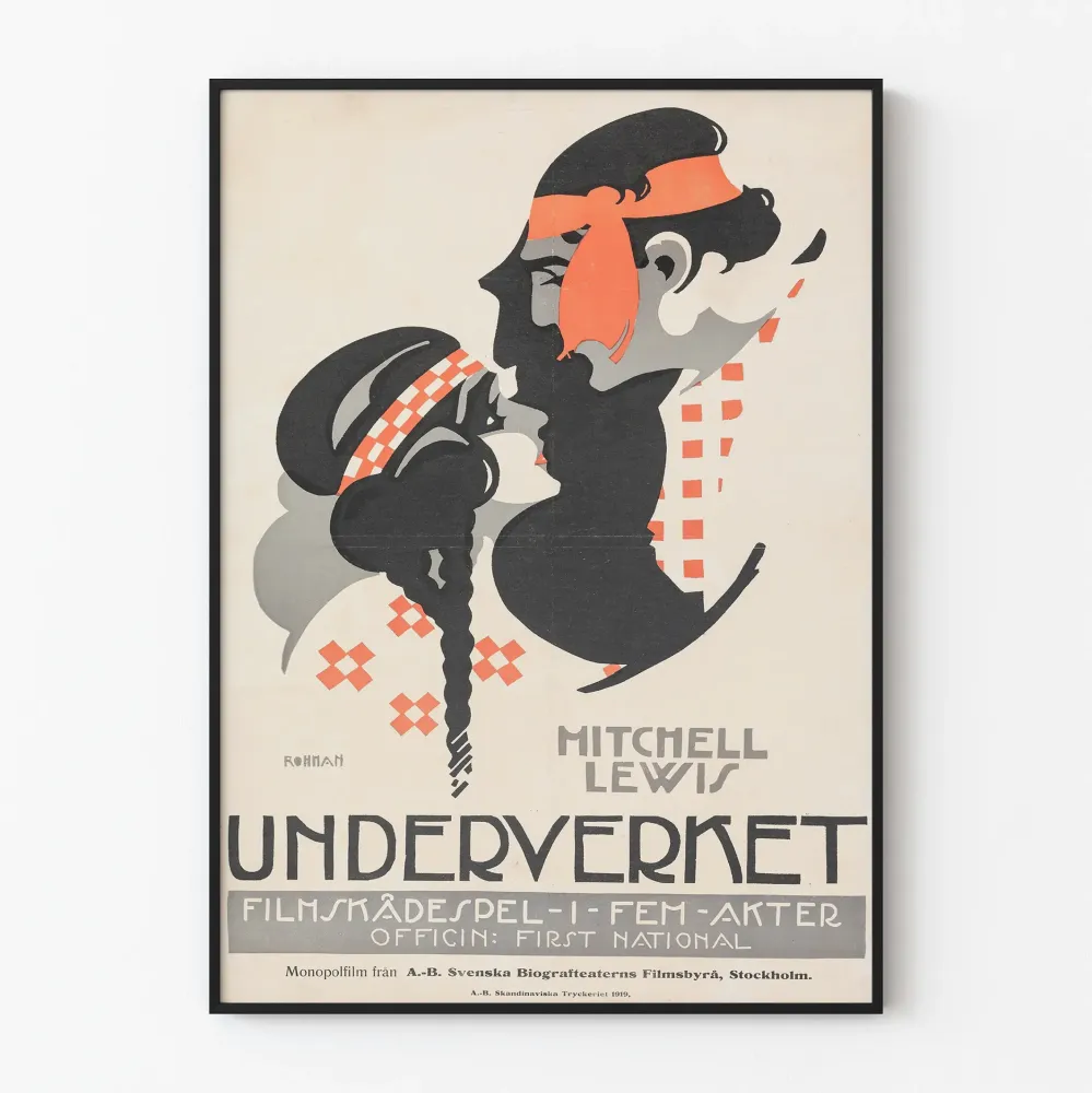 1919 vuoden Underverket vintagejuliste seinäkoristeluun