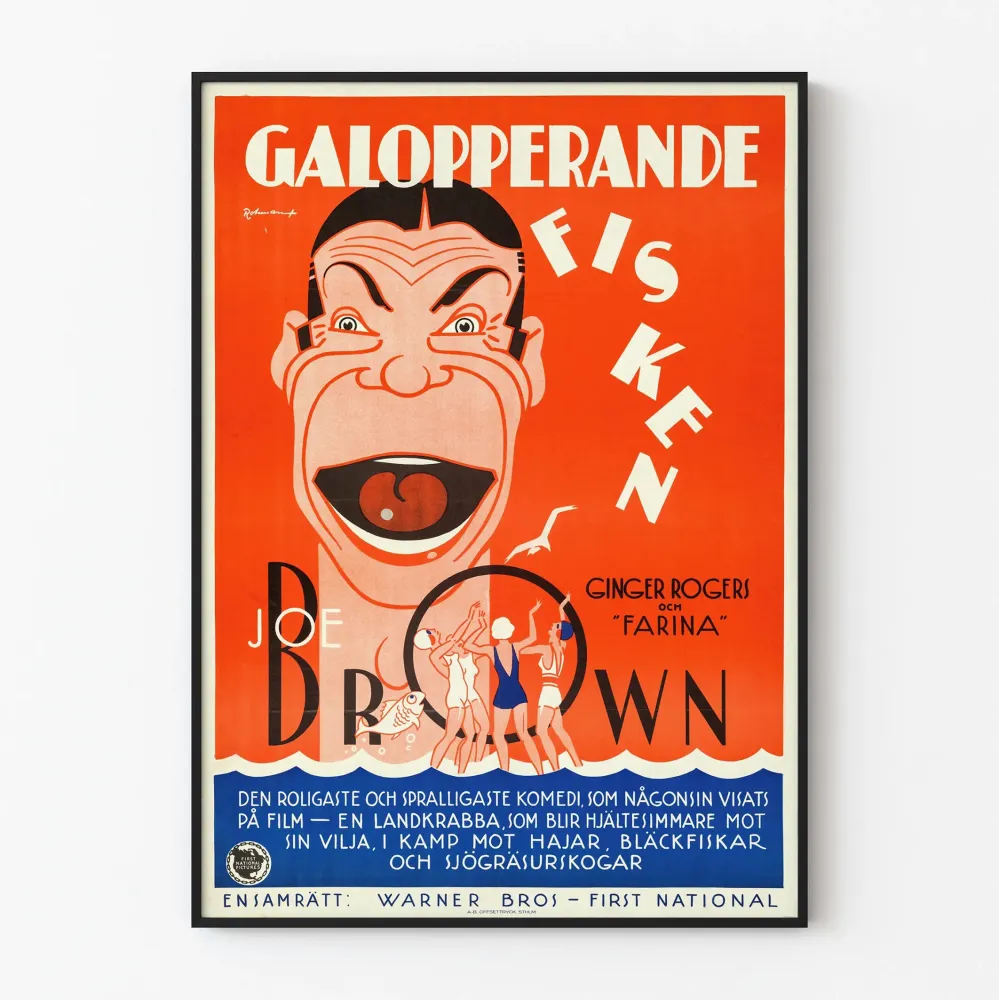 1920-luvun komediaelokuvan vintage-seinäkoristejuliste