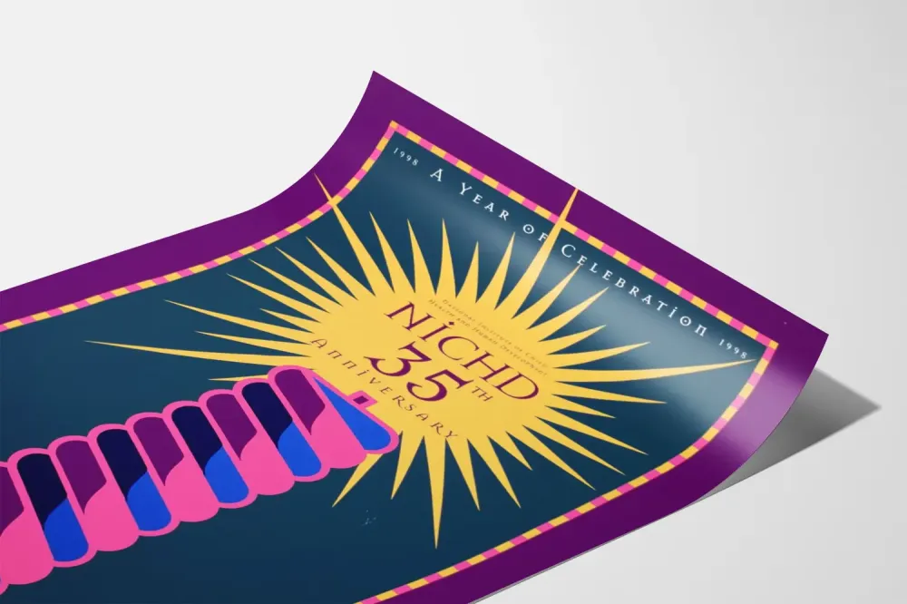 35-vuotisjuhlaposteri NICHD seinäkoriste