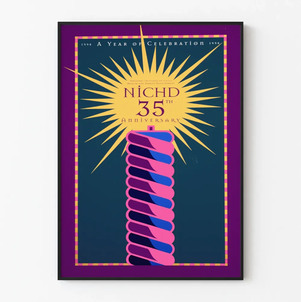 35-vuotisjuhlaposteri NICHD seinäkoriste