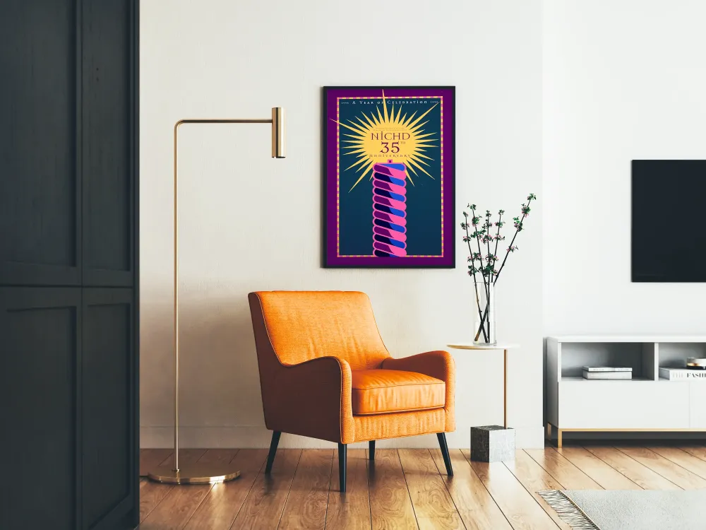 35-vuotisjuhlaposteri NICHD seinäkoriste