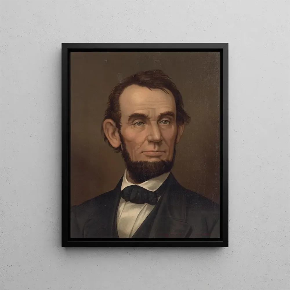 Abraham Lincolnin muotokuva, rintakuva parralla - Strobridge Co Lith | Taidetuloste
