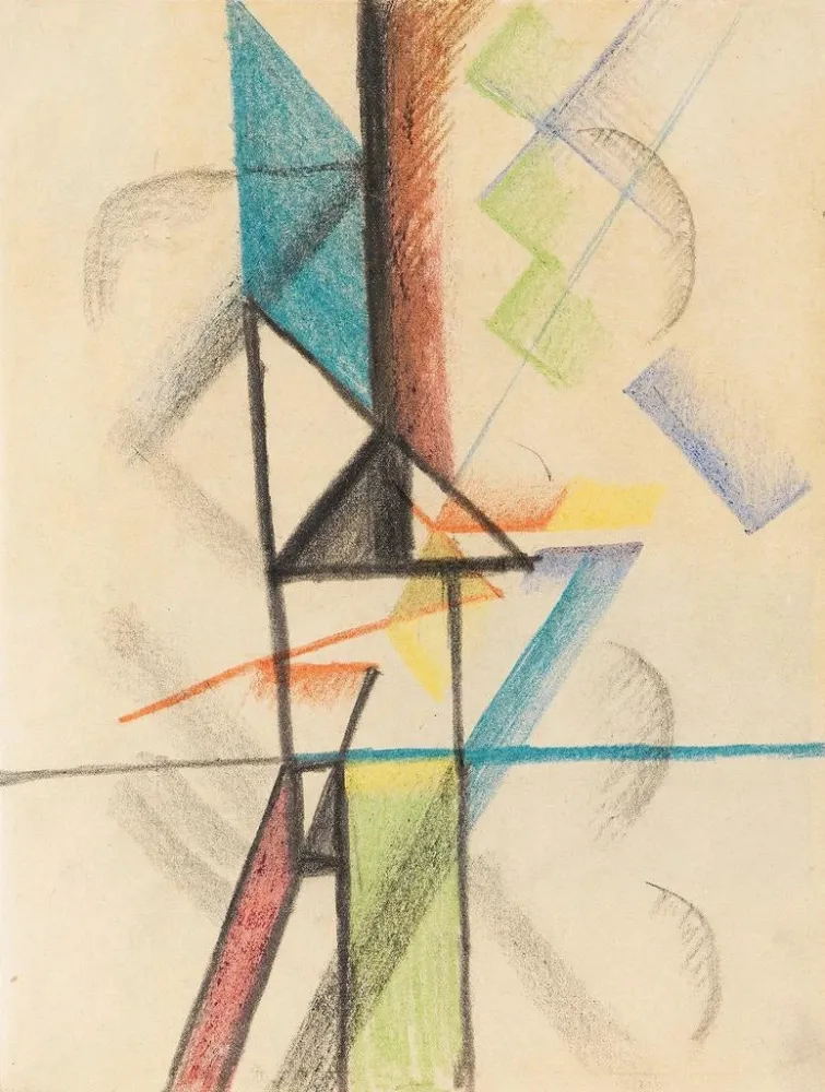 Abstraktien muotojen taidetuloste V - August Macke | Taidetuloste