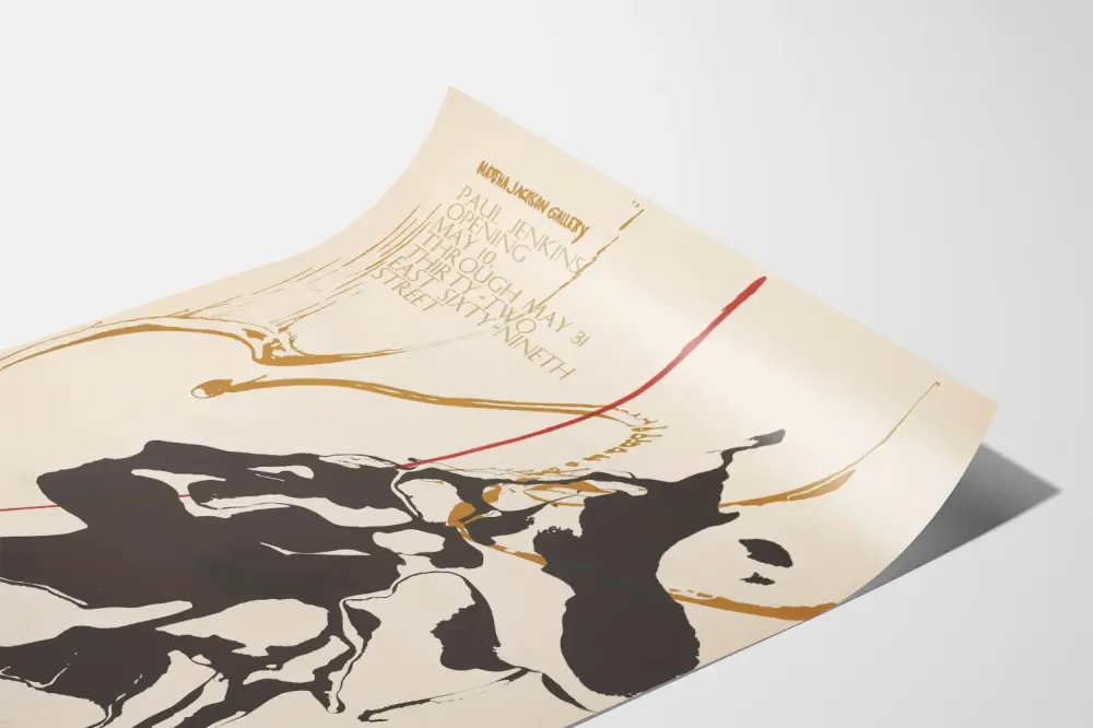 Abstraktin taiteen juliste Martha Jackson Gallery Paul Jenkins