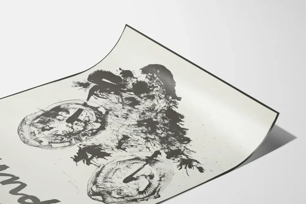 Abstraktin taiteen juliste Secunda 1973 Galerie 219 Buffalo