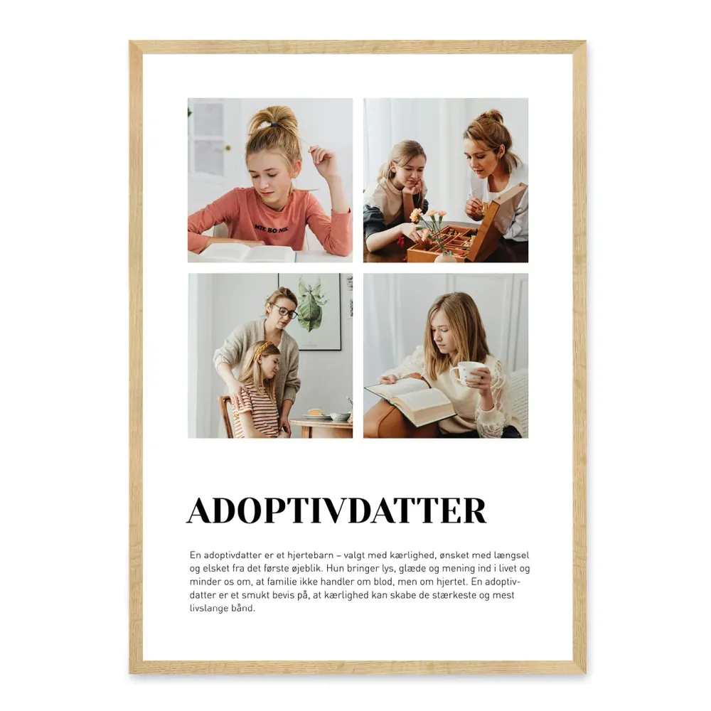 Adoptivdatter plakat - design selv