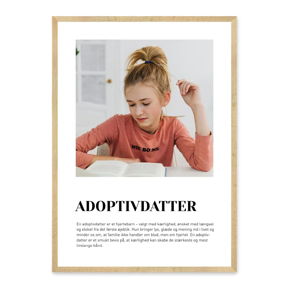Adoptivdatter plakat - design selv