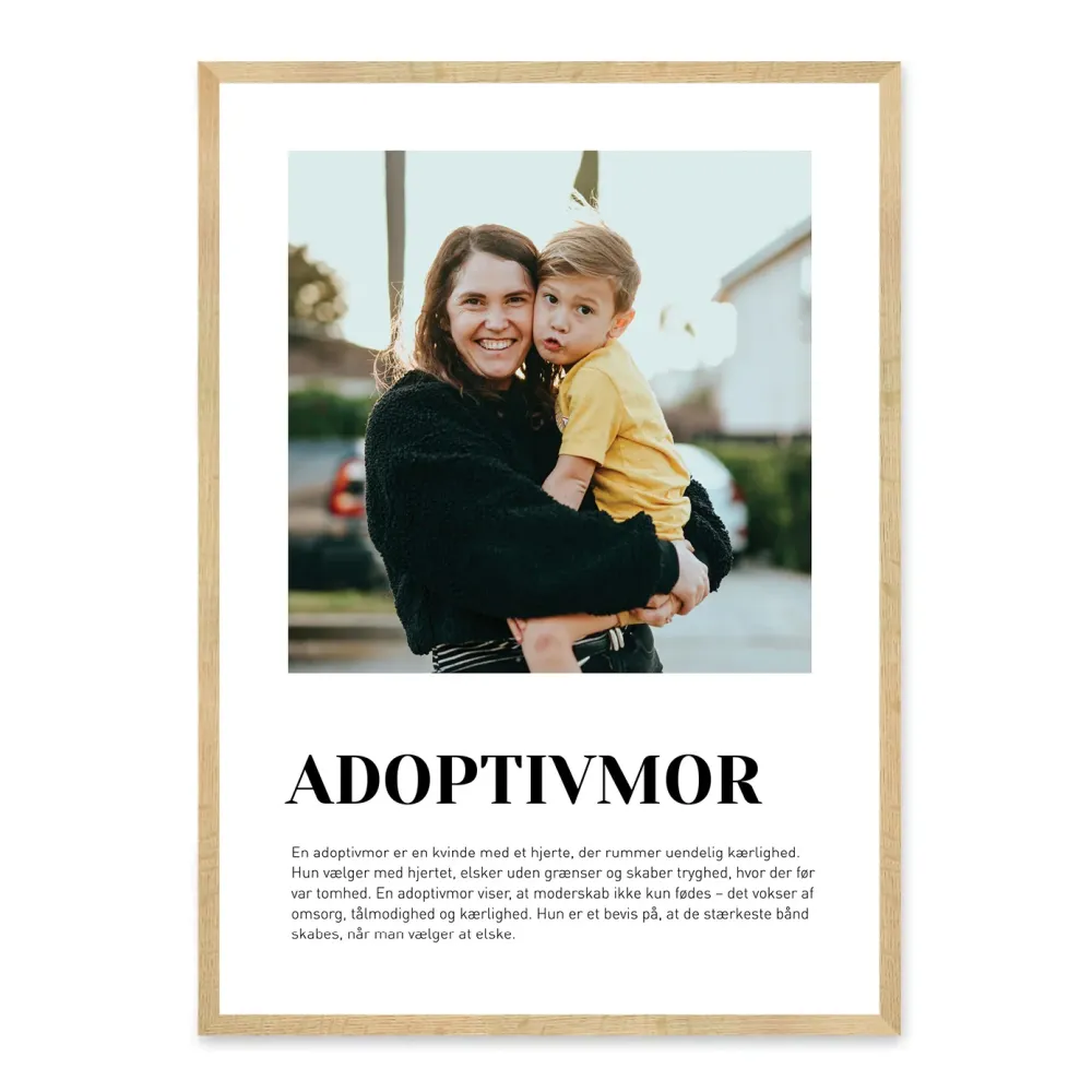 Adoptivmor plakat - design selv