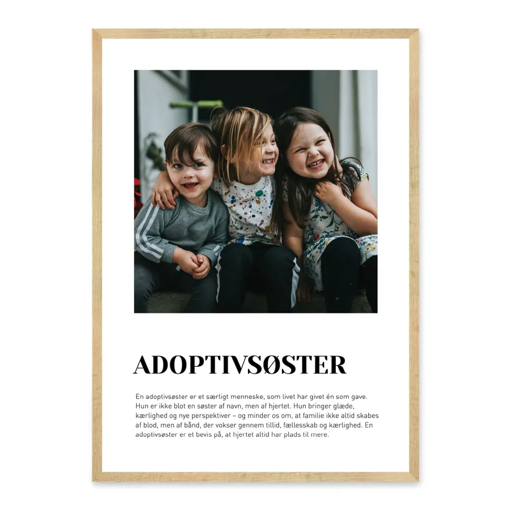 Adoptivsøster plakat - design selv