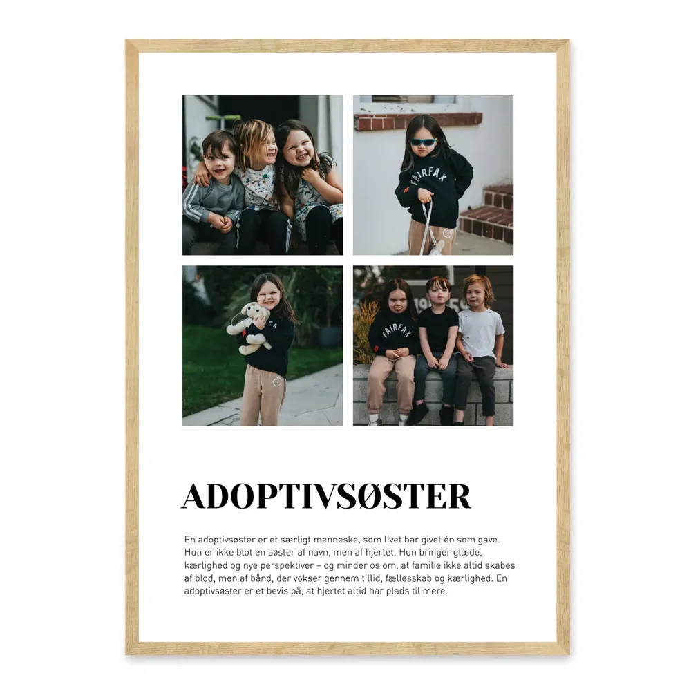 Adoptivsøster plakat - design selv