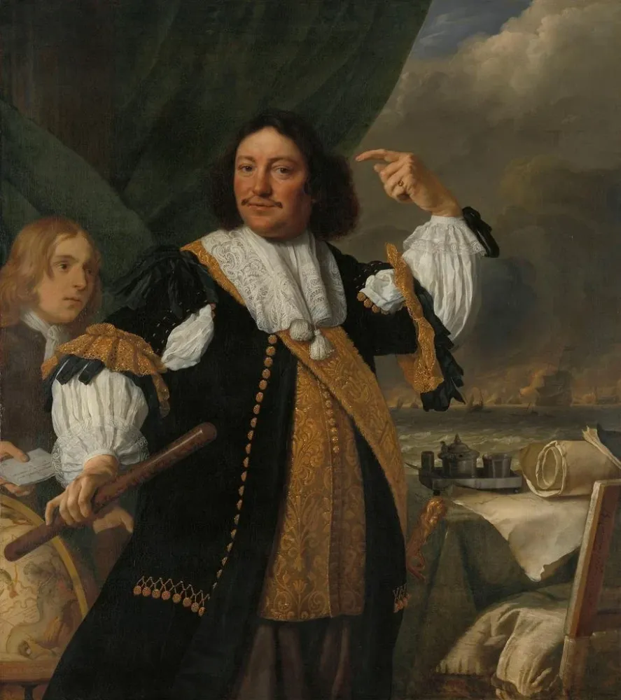 Aert van Nes 1626-1693 Vice-amiral - Bartholomeus van der Helst taidetuloste