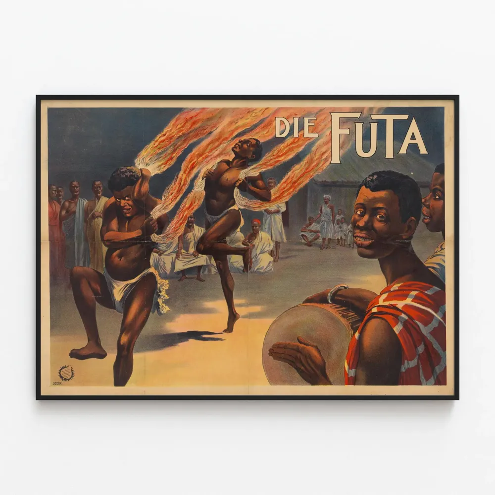 Afrikkalainen perinteinen esitysjuliste Die Futa
