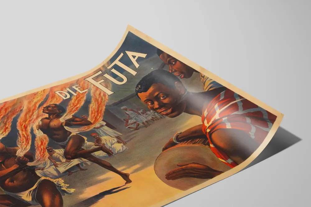Afrikkalainen perinteinen esitysjuliste Die Futa