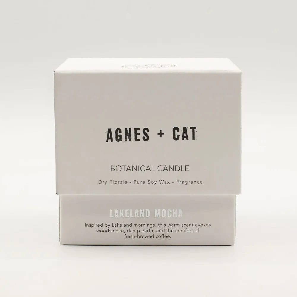 Agnes + Cat Kasvipohjainen Soijavahakynttilä – Lakeland Mocha