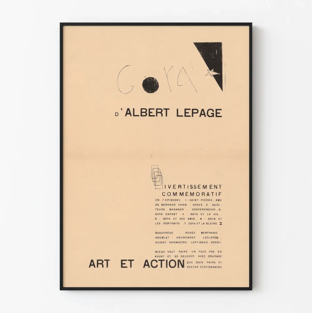 Albert Lepagen Goya-muistolehti vintagejuliste