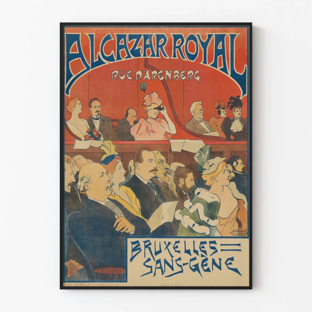 Alcazar Royal Brysselin vintage koristejuliste