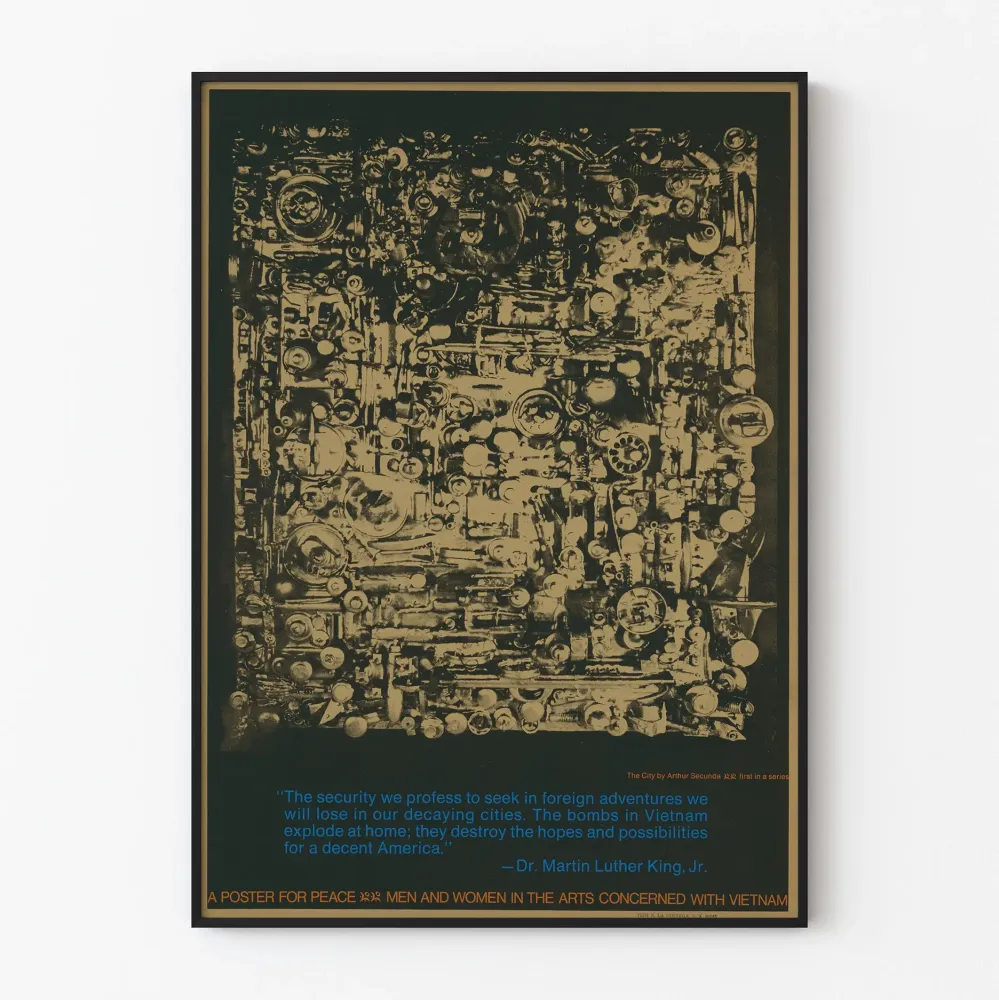 Amerikkalainen vintage poliittinen juliste - Poster Peace – Arthur Secunda (1968)