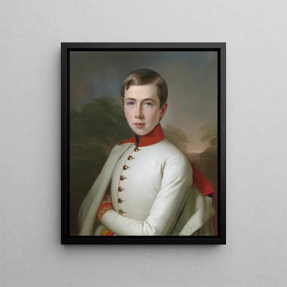 L:n arkkiherttuatar Kaarle-Luigi Itävalta 1833-1896 15-vuotiaana - Anton Einsle | Taidetuloste