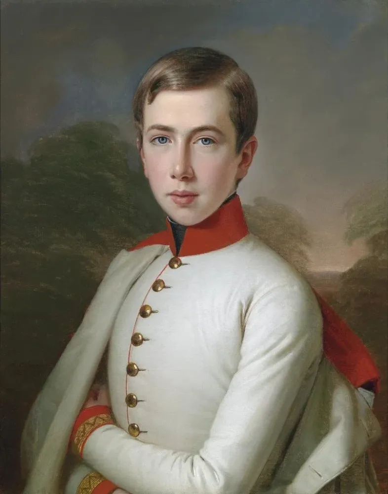 L:n arkkiherttuatar Kaarle-Luigi Itävalta 1833-1896 15-vuotiaana - Anton Einsle | Taidetuloste