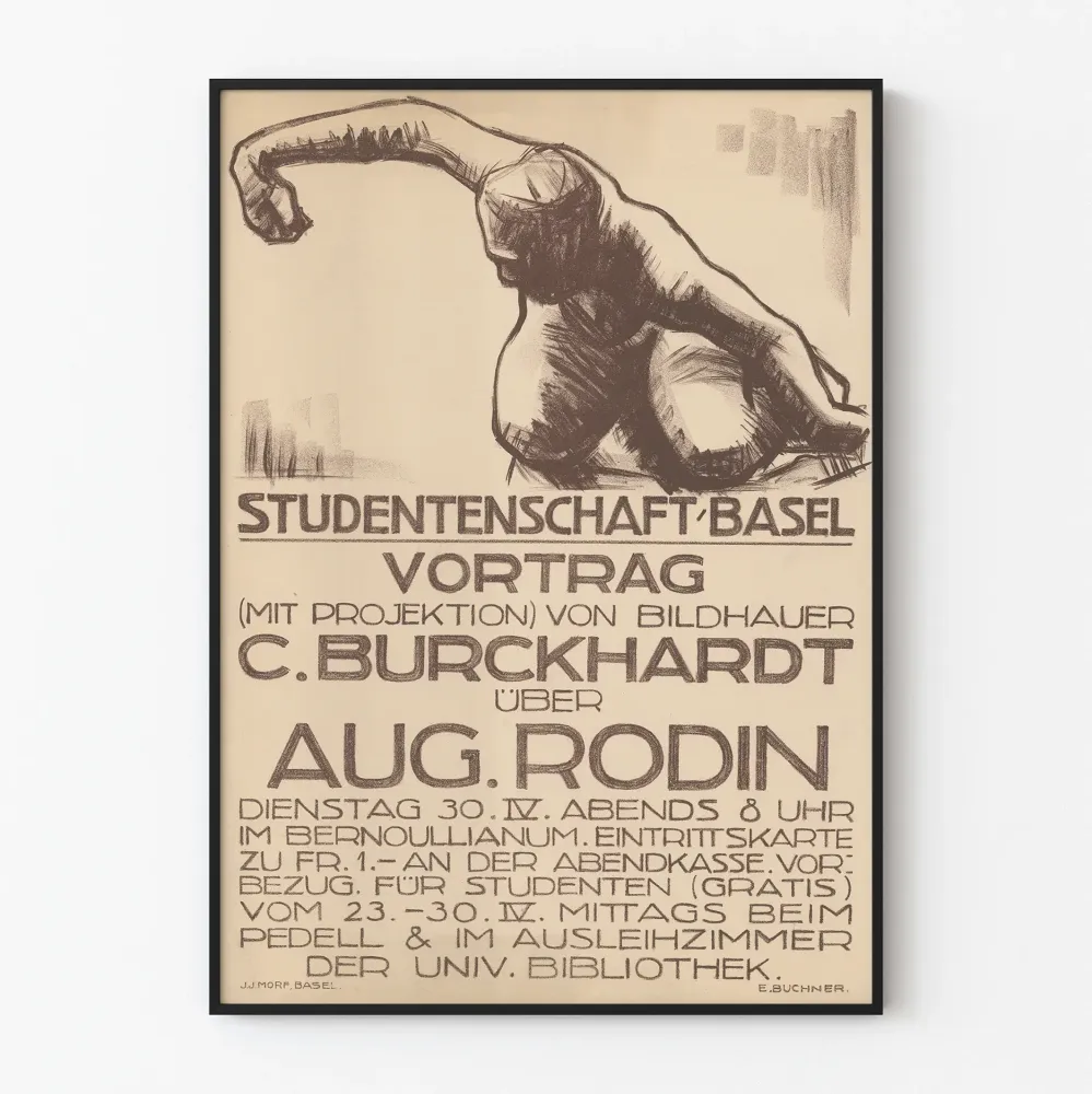 Art Déco -juliste Auguste Rodinin konferenssista - Basel