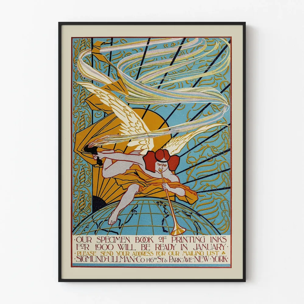 Art Déco Juliste Sigmund Ullman Co - Vintage Seinän Koristelu
