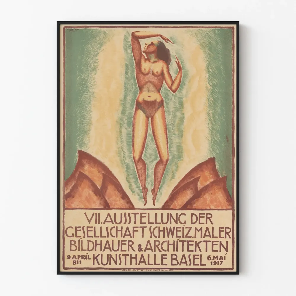 Art Déco -juliste Sveitsin taidenäyttelystä Baselissa Kunsthallessä 1917