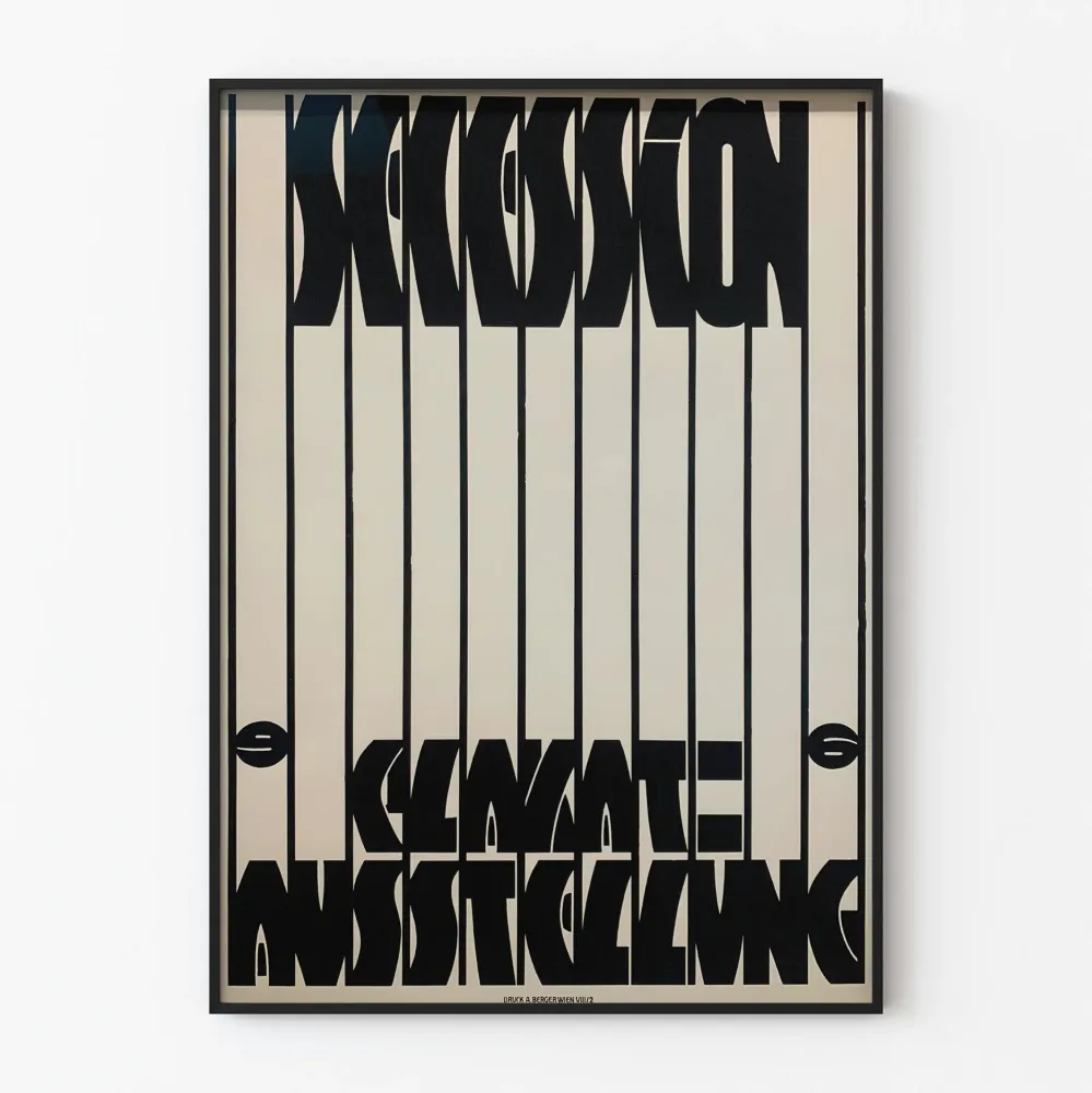 Art Deco -juliste Wienin secessionin näyttelyyn