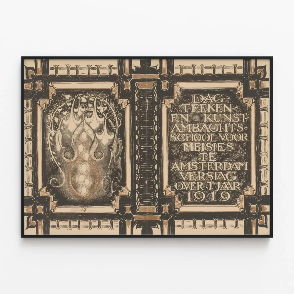 Art Nouveau -juliste Amsterdamin taidekoululle 1919
