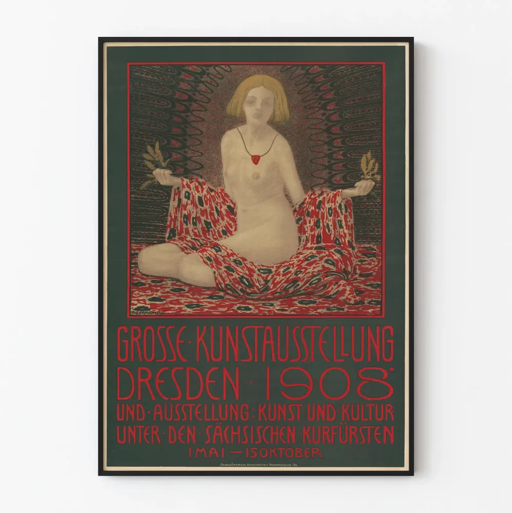 Art Nouveau -juliste Dresdenin taidetapahtuma 1908
