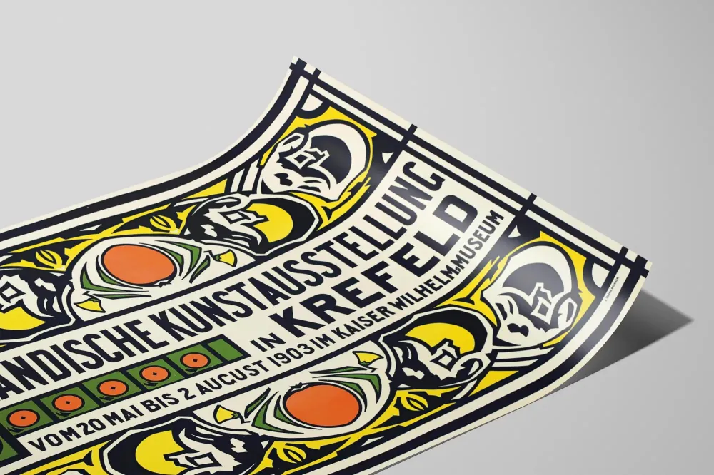 Art Nouveau -juliste Hollannin taidetapahtumasta Krefeldissä 1903