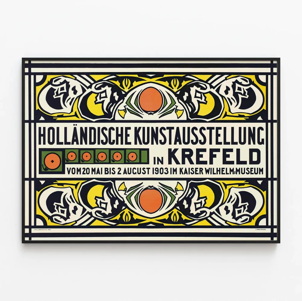 Art Nouveau -juliste Hollannin taidetapahtumasta Krefeldissä 1903