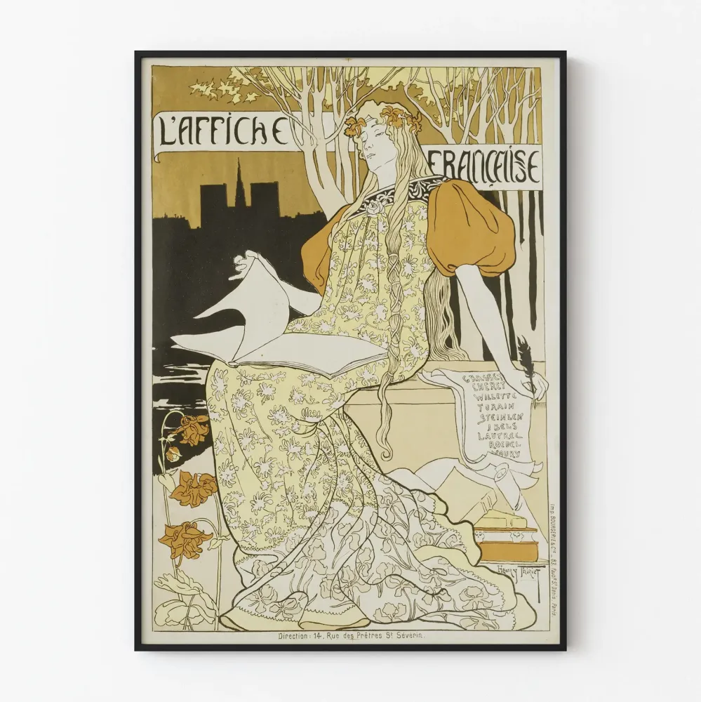 Art nouveau -juliste koristeellinen "L'Affiche Française"