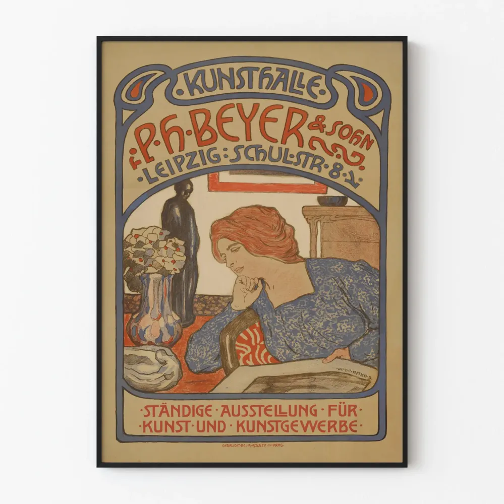 Art Nouveau -juliste Kunsthalle P.H. Beyer & Sohn Leipzig