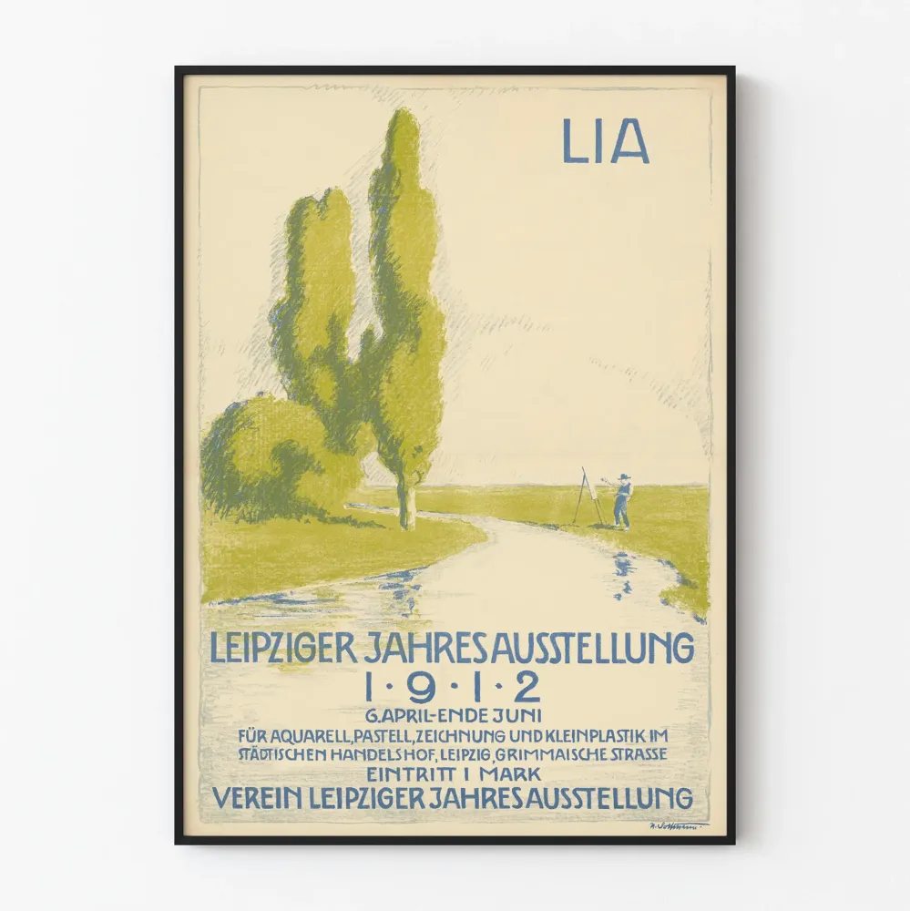 Art Nouveau -juliste Lia Leipzig 1912 seinäkoristukseen