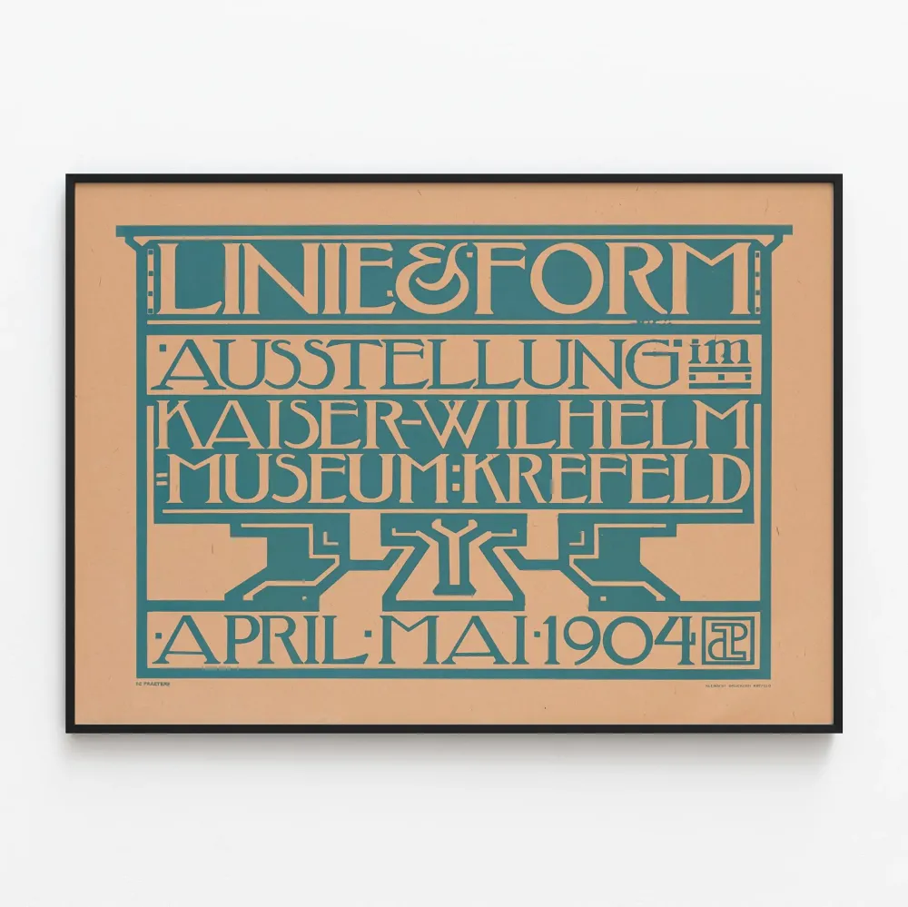 Art Nouveau -juliste linja ja muoto - Kaiser Wilhelm -museon näyttely 1904