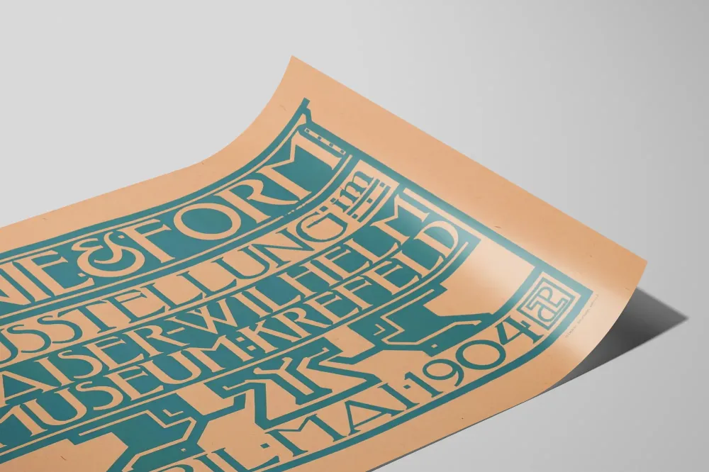 Art Nouveau -juliste linja ja muoto - Kaiser Wilhelm -museon näyttely 1904
