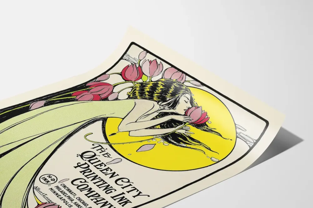 Art Nouveau -juliste Queen City Printing Ink Company