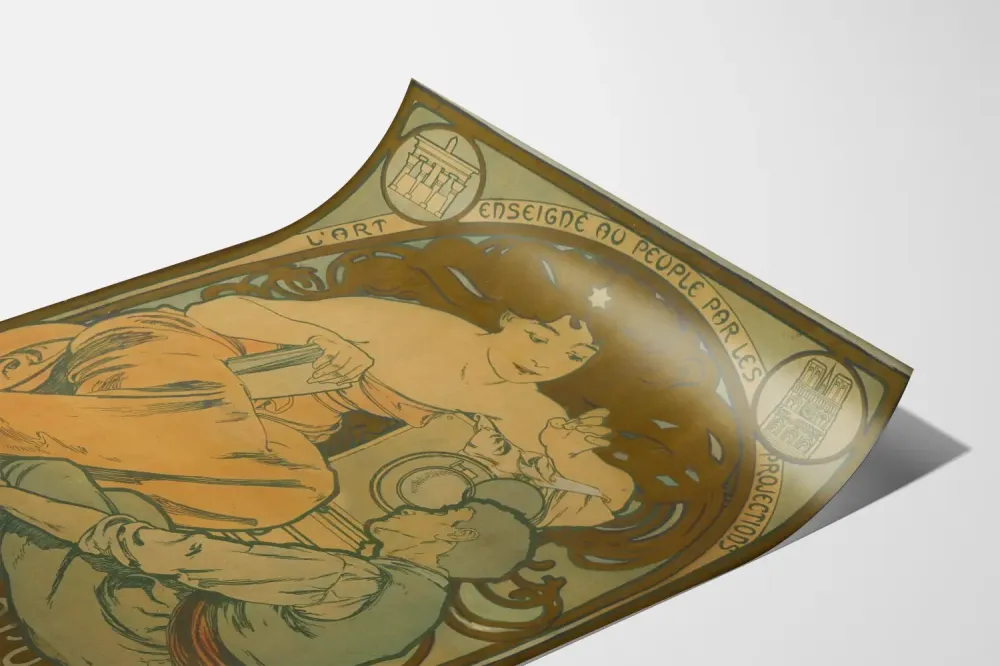 Art Nouveau -juliste Société Populaire des Beaux-Arts Mucha'n teoksesta