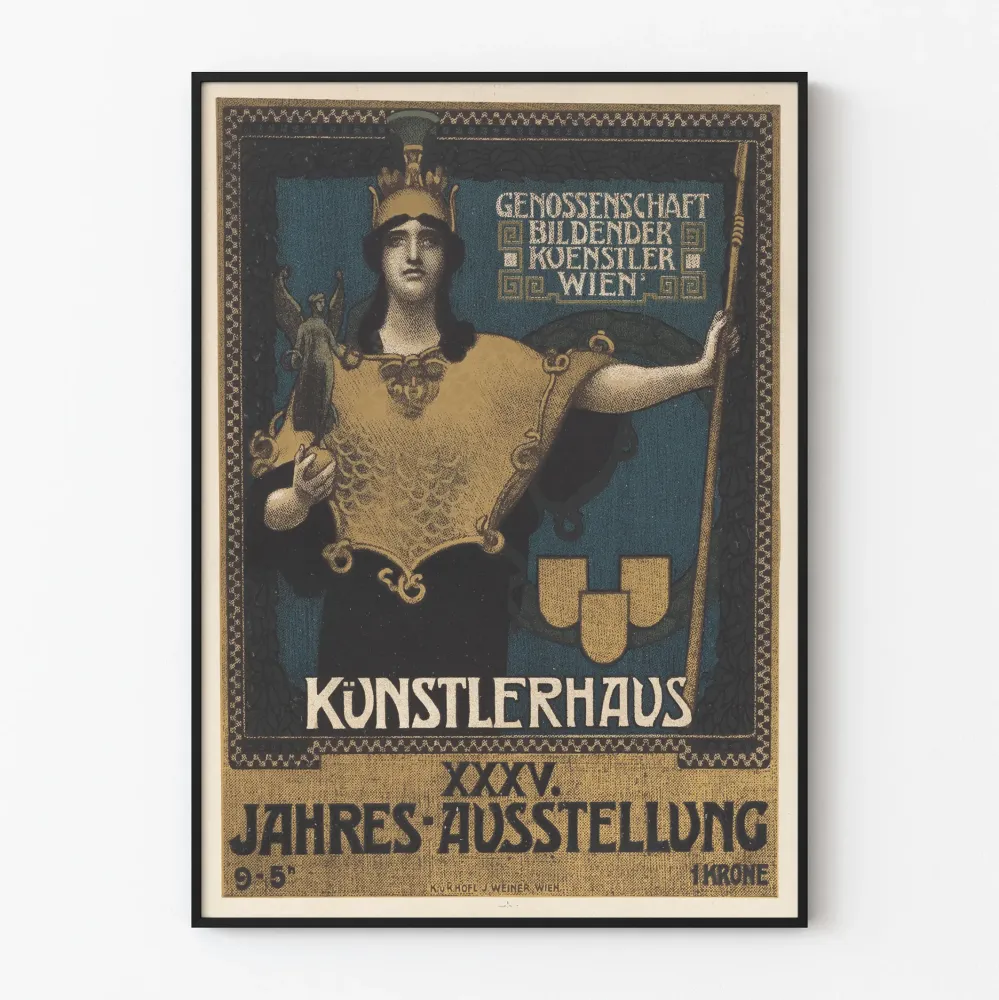 Art Nouveau -juliste taidenäyttelyyn Wien Künstlerhaus