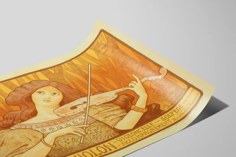 Art Nouveau - Viulunsoiton oppitunnit Paul Berthon juliste