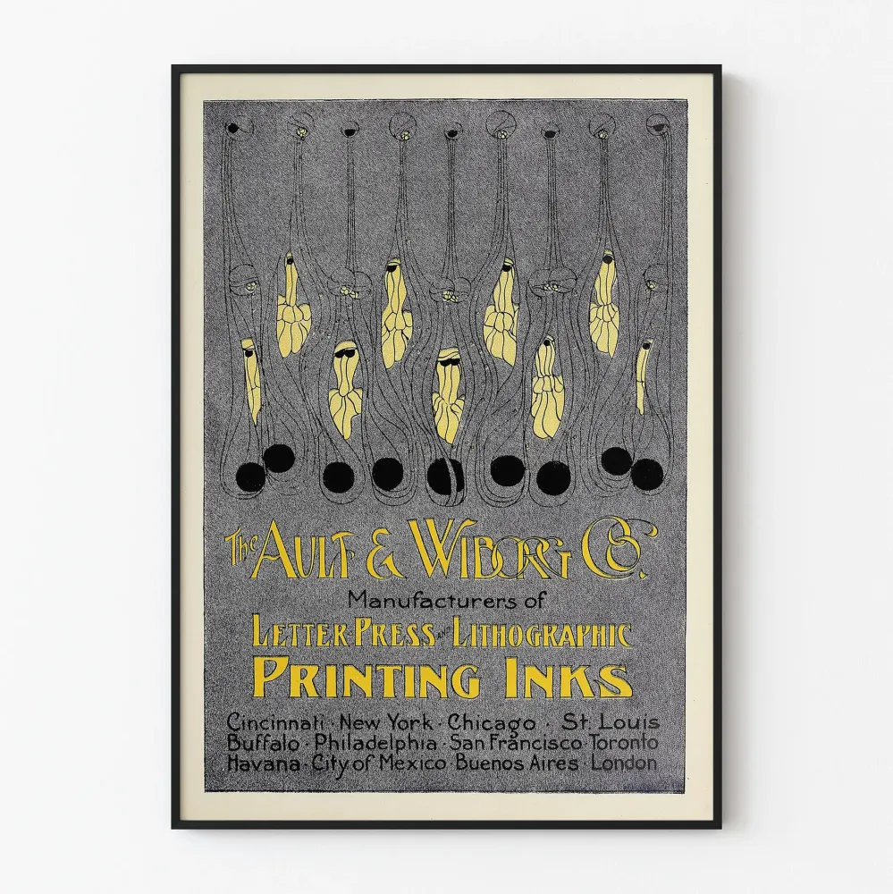 Ault & Wiborgin vintage mainosjuliste litografiana
