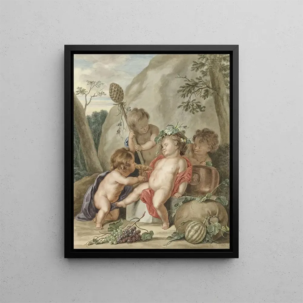 Bacchanale lasten varten Jacob de Wit'n mukaan - Abraham Delfos | Taidetuloste