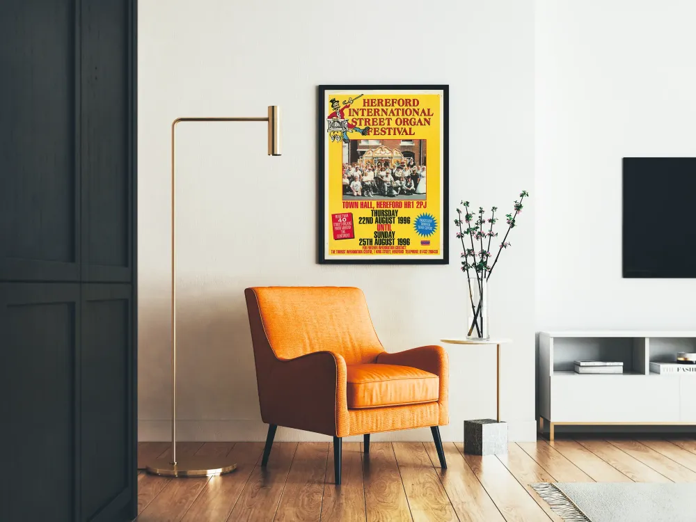Barbarien harmonikanäyttelyn kansainvälinen juliste Hereford 1996