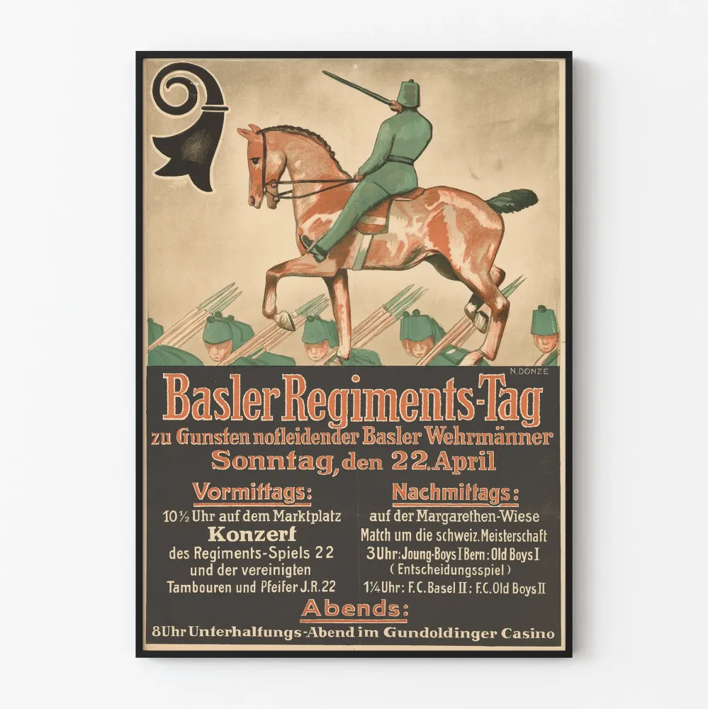 Baslerin prikaattilipun juliste vintage-seinän koristeeksi