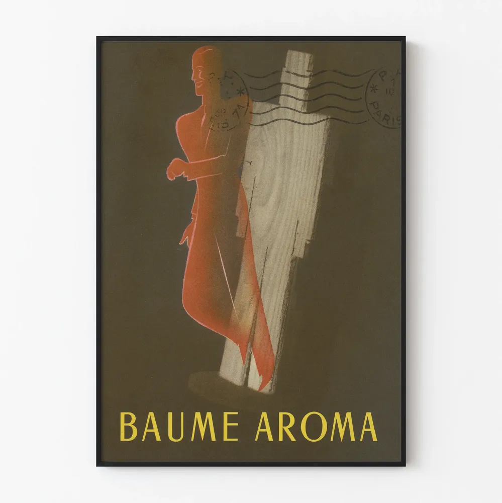 Baume Aroma Art Déco vintage juliste seinäkoristukseen