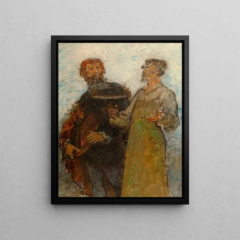 Benvenuto Cellini maalaus, 1500-luvun taiteilija, ihailee nykytaiteen tuotteita - Edmond Eugène Valton | Taidetuloste